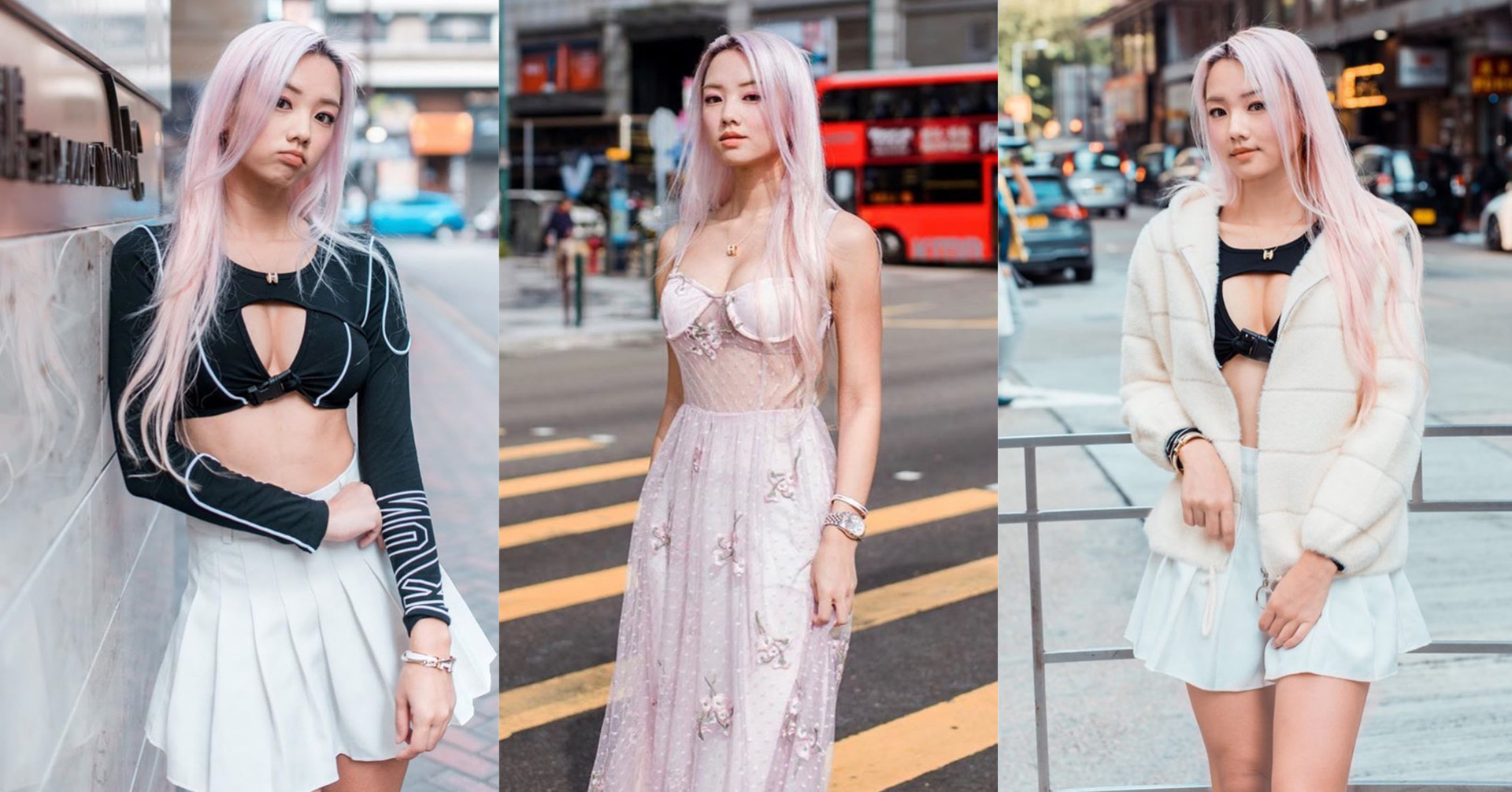 瘦底大波靚女Onlyfans 喺香港留倩影