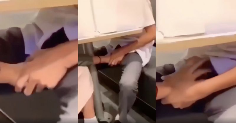 港女校服學生妹枱底玩男同學條J