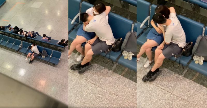 港男機鐵凳上揸波波