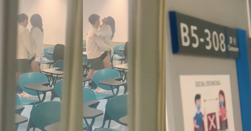 香港城大B5-308課室 港女大學生被摷裙底揸屁股