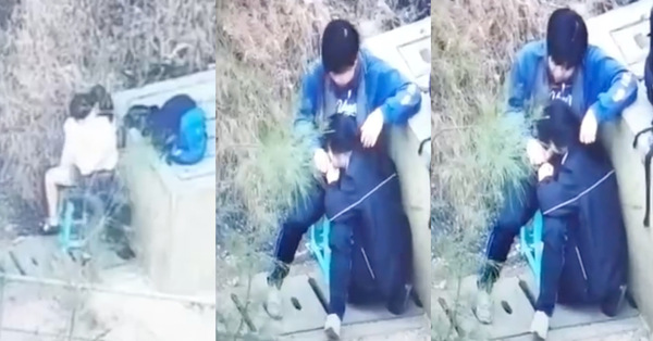 香港學生哥匿山邊草叢扑嘢 遭地盤佬偷拍品評戰況