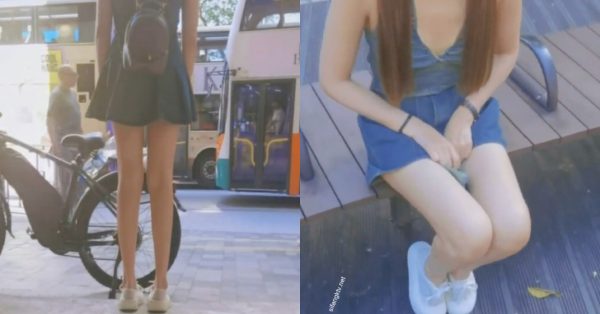 香港一日露出遊 短裙真空女勾引陌生人